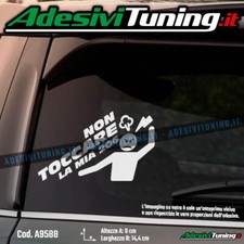 Adesivo Non Toccare la mia Peugeot 206 Sticker Decal Tuning