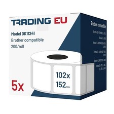 5x etykieta kompatybilna. do Brother DK11241 102 x 152 mm 200 etykiet +1x wymienny uchwyt