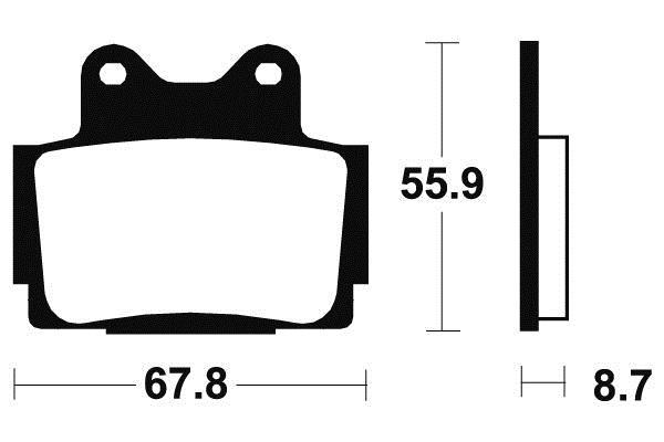 Plaquettes de frein avant YAMAHA SRX 600 kit MF70 380701 garniture moto