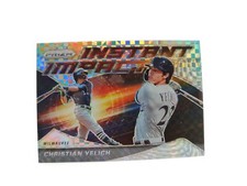 2020 Panini Prizm Instant Impact Power Plaid Prizm /75  Christian Yelich #II-5