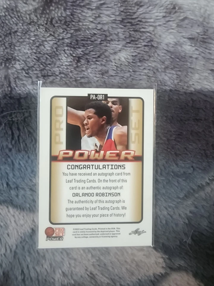 Orlando Robinson Auto 2022 Leaf ProSet Power /25 Auto Sacramento Kings  - Image 2 of 2