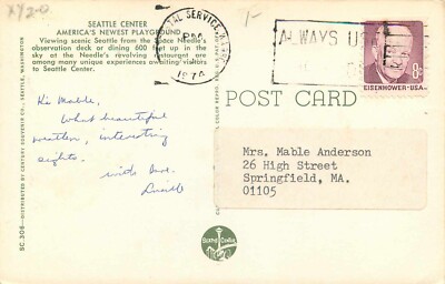 Postcard Washington State Space Needle 1974 Seattle Center Card | eBay