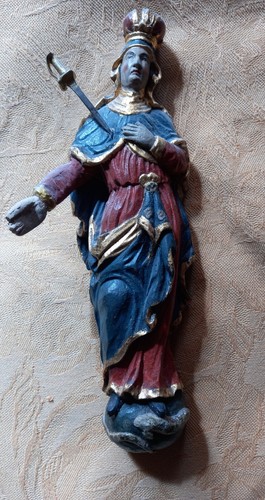 Mater Dolorosa, imagen de gracia Maria Steinbach, madera, hacia 1850, 23 cm, figura de santo - Imagen 3 de 17