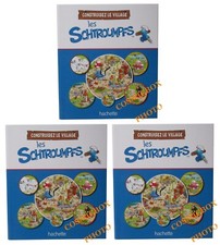 Lot 3 CLASSEURS du VILLAGE des SCHTROUMPFS + intercalaires de figurines Hachette
