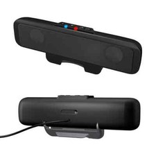 NEW Cyber Acoustics USB Stereo Speaker Bar CA-2890   Easily Clamps to Monitor