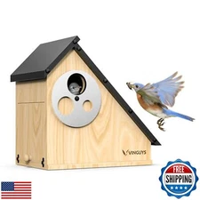 VINGUYS® Bird House - Adjustable Entrance Fit All Birds, Outdoor Bird House W