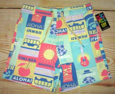 MENS SURF SOCIETY ALOHA HAWAII STRETCH DRAWSTRING LINED SWIM BOARD SHORTS XL