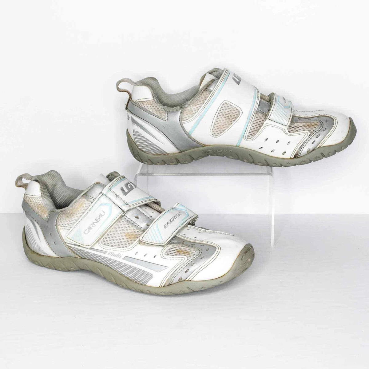 Louis Garneau LG Women's Cycling Shoes Two Bolt SPD No Cleats White 8.5 | AL