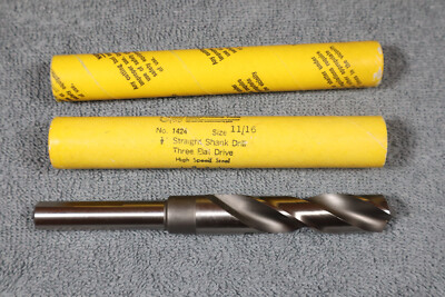 Morse, #1424, 11/16'' Straight Shank Drill, Three Elat Drive, Made in USA, Unused