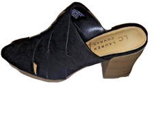 LC Lauren Conrad Rowann Women's High Heel Mules BLACK COLOR SIZE 5