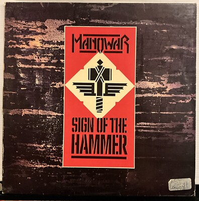 Manowar - Sign Of The Hammer LP 1984 10 Records – VG 50082 [Greece