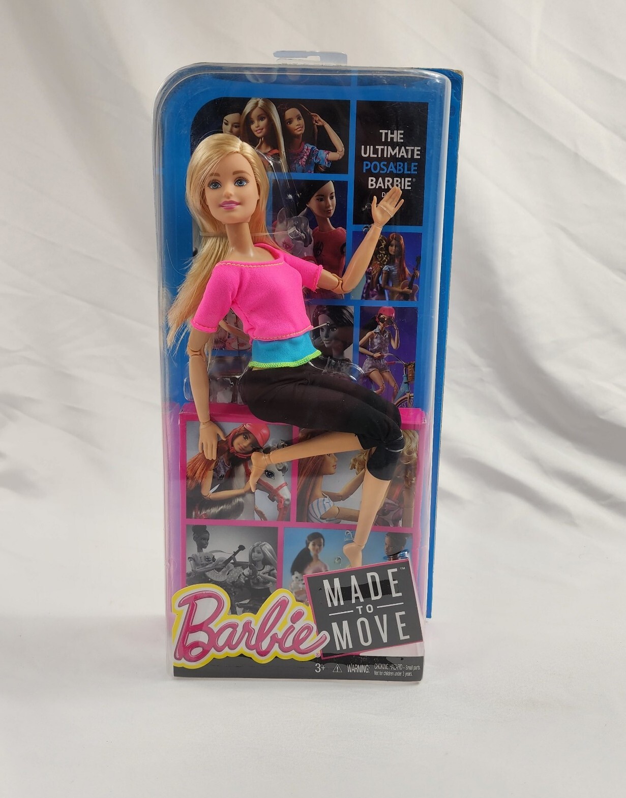 2015 Barbie Made to Move Ultimate Posable Doll Pink Top New 