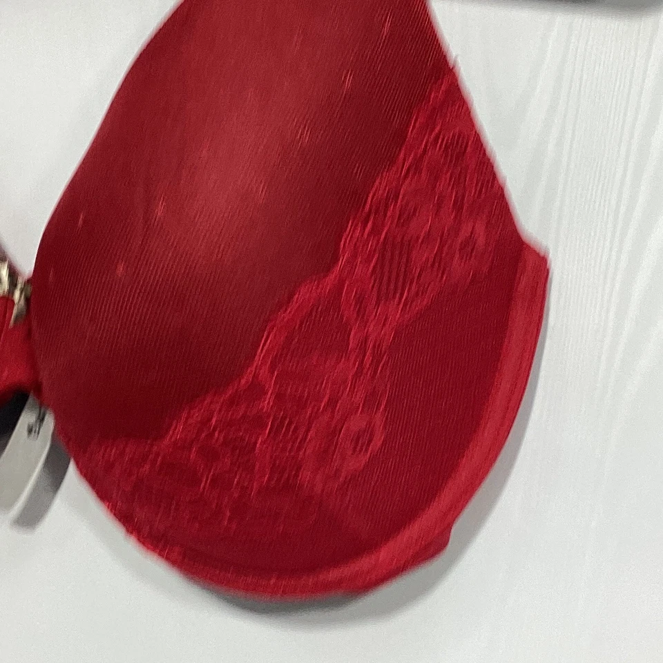 Hermoso Sujetador Ambrielle 38DD Rojo Encaje Con Aros Lados Altos Espalda Suave Foto 4 de 4