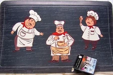 ANTI-FATIGUE NON SLIP FLOOR MAT (18" x 30") PVC, 3 FAT CHEFS by Master Chef