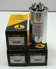 TRCD355-4  Lot of 4 Round 35 + 5 uf mfd 370 Volts Dual Run Capacitor Titan Pro
