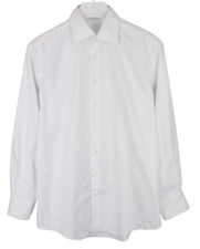 SUITSUPPLY Slim Fit Formal Shirt Men's LARGE Button Up Spread Collar White