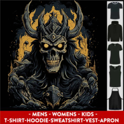 Premier PR102 King of the Underworld Dämon Schädel Unisex T-Shirt