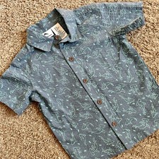Tommy Bahama BoysBlue Shark Print Button-Up Shirt I Size 4T