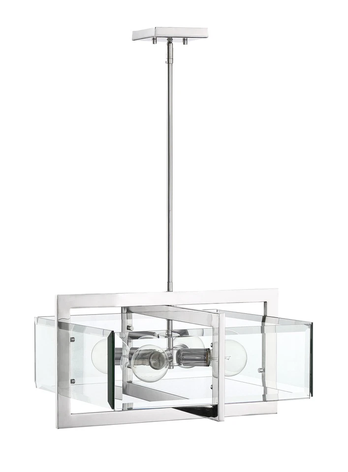 Fuente Diseñadores 93631 Níquel Etano 4 Luces 21"W Colgante Foto 4 de 4