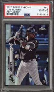 2020 Topps Chrome Luis Robert Refractor Rookie #60 PSA 10 GEM MT White Sox