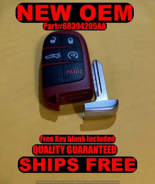 NEW OEM 2019-20 21 CHARGER CHALLENGER SRT HELLCAT RED EYE SMART KEY 68394205aa - Image 3 of 4