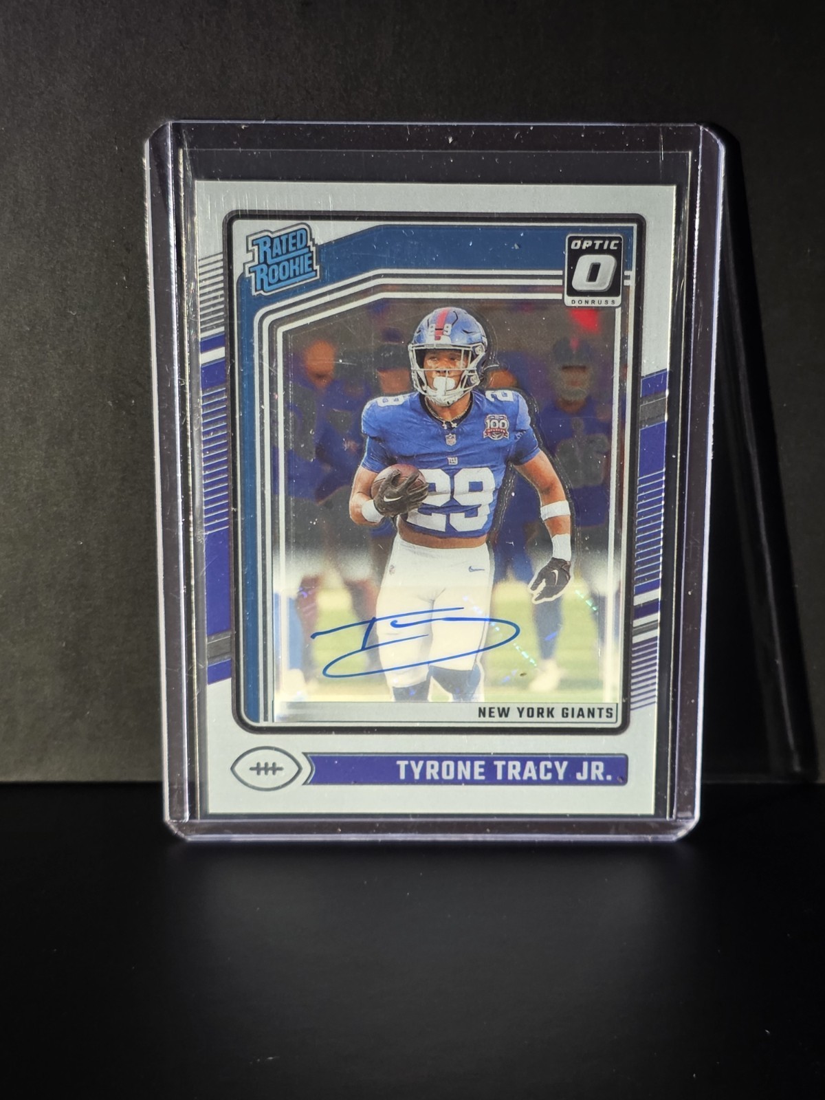 2024 Panini Donruss Optic Rated Rookie Auto #259 Tyrone Tracy Jr. /325 Giants