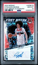 2024-25 Panini Mosaic Fast Break Kyshawn George Rookie Autograph PSA 10 Auto