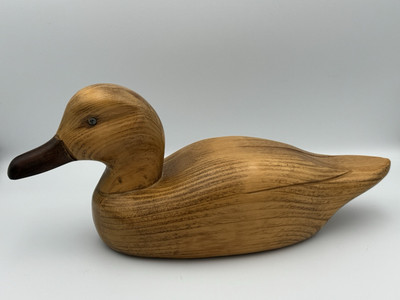 WOOD DUCK DECOY Hand Carved signed and dated. 