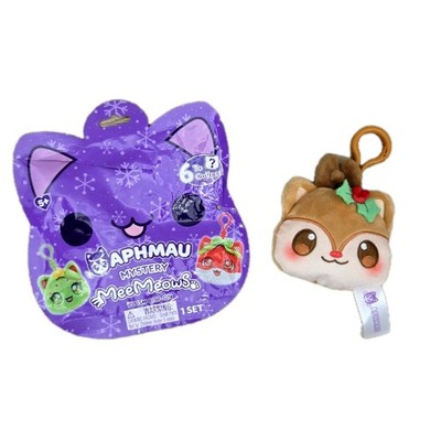 APHMAU MeeMeows REINDEER CAT Mystery Plush Clip-On HOLIDAY LIMITED EDITION *Open
