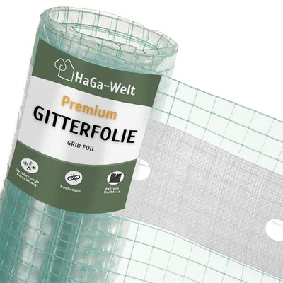 Gitterfolie Gewächshausfolie Gewächshaus Treibhaus- Folie HaGa® 1,5m (Meterware)
