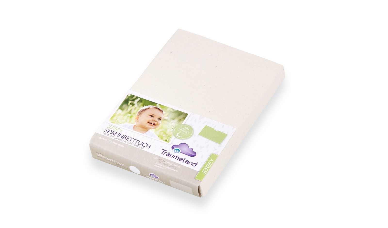 Drap housse blanc organic Nutru en coton peigné premium de taille 70x140 cm
