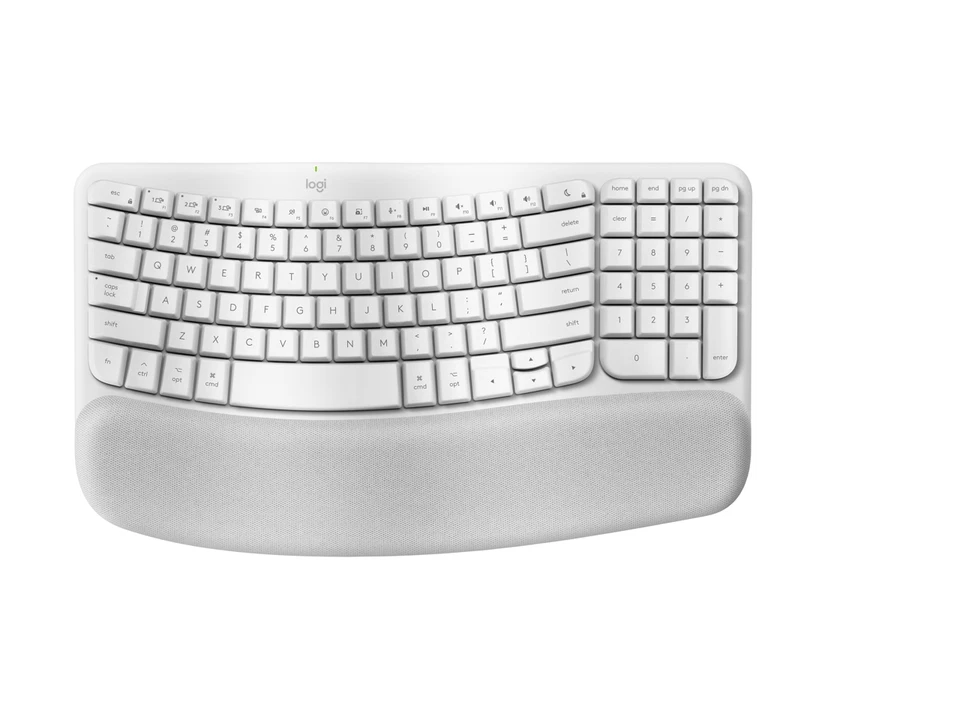 Logitech Wave Keys for Mac, Wireless Ergonomic Keyboard with Cushioned Palm - Image 4 of 4