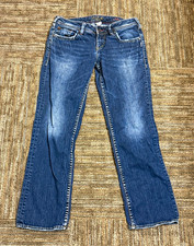 Silver Jeans Co. Aiko Flood Bootcut Women  s 28 Blue Medium Wash Mid Rise Stretch