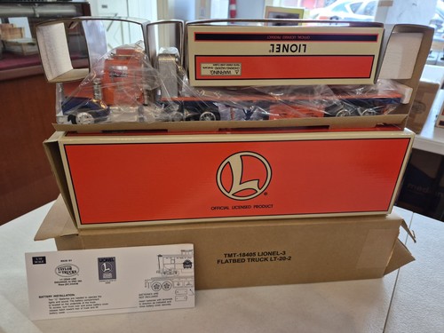 LIONEL # TMT-18405 LT20-2 / FLAT BED WITH CABOOSE LIGHTS & SOUND NIB UNUSED