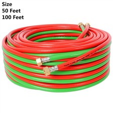 Oxygen Acetylene Hose 1/4-Inch x 50FT/100FT fit 9/16-Inches-18 Threaded 300 PSI