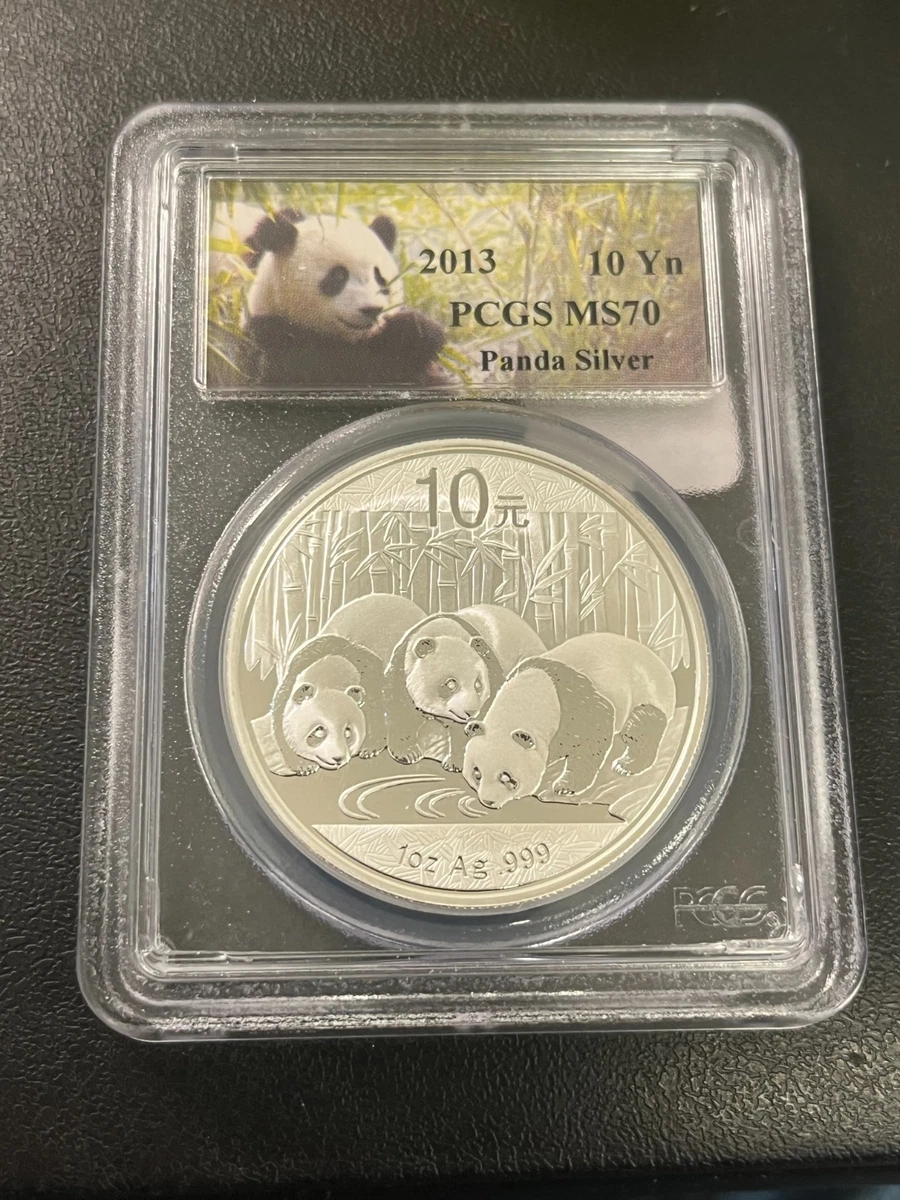 Chinese Panda PCGS Grade MS 70 1 oz Precious Metal Content per