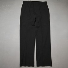 Vtg USA Made Deadstock 36x32 Gray Flat Front Classic Uniform Dress Mens Pants