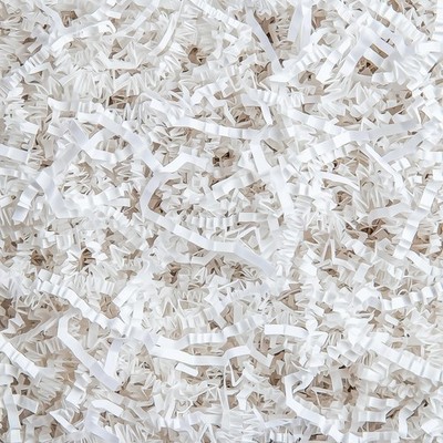 2LB Crinkle Cut Paper Shred Filler Gift Wrapping Basket Birthday White