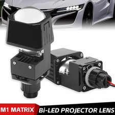2x Mini 1.5 Bi Led Projector Lens Car Headlight Retrofit Vs Xenon W Brackets