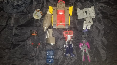 #ad #ad 80#x27;s Transformers Lot Original G1 And G2 Broken Figures For Parts Optimus Prime $27.00