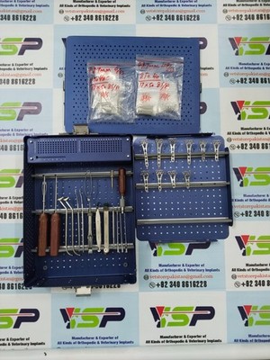 2.4MM Distal Radius Instruments Set With Plates & Screws Stainless Steel 316L
