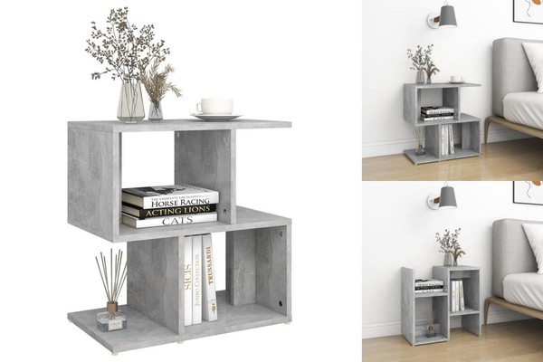 Nachttische2Er Set Betongrau 50X30X51,5 Cm Spanplatte-image