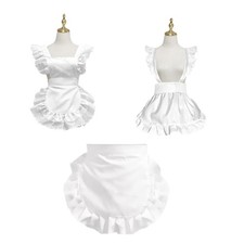 Maid Costume Apron Ruffled Waist Apron for Women Role Play Halloween Cosplay