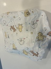 Vtg Winnie the Pooh Friends Fitted Crib Sheet Disney