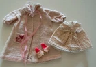 Vintage 1964 Barbie Skipper Dreamtime #1909 Pink ROBE PJ Top & Slippers