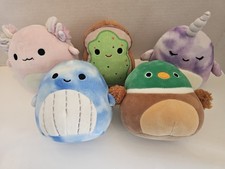 Squishmallows Lot of 5 Kids Variety Plush Stuffed Animals Mini 5 Inches