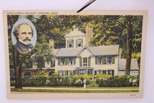 Hawthorne's Wayside Concord MA Tichnor Bros Postcard 64178
