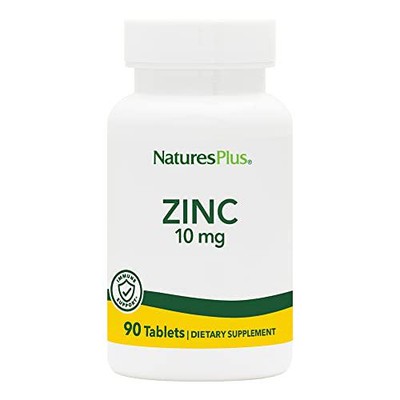 NaturesPlus Zinc Tablets - 10 mg, 90 Vegetarian Supplements - Immune System for