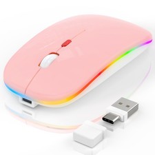 LED Wireless Laptop Mouse, Bluetooth Wireless Mouse for MacBook Air Pro Mac i...
