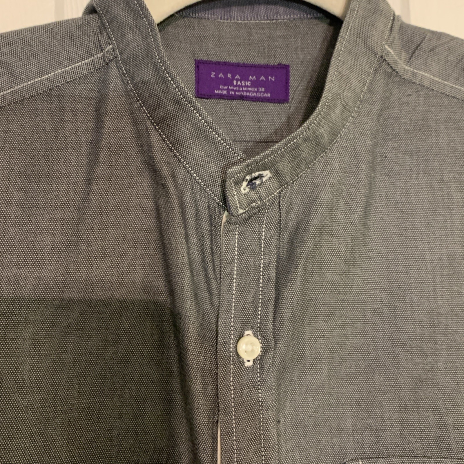 Zara Man  Basic Collarless Men’s Button Up Casual… - image 4